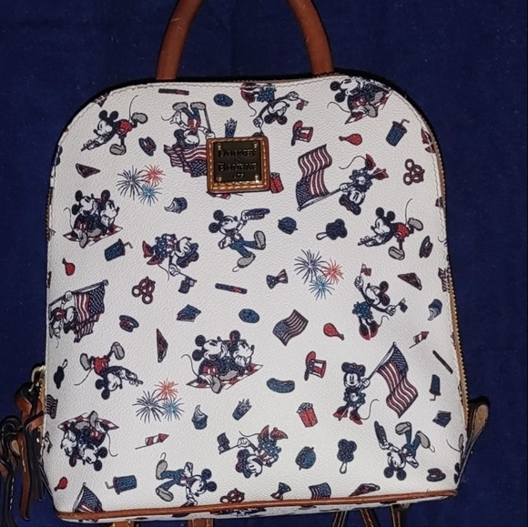 Limited Edition Dooney and Bourke Disney Mickey & Minnie Americana Backpack - Picture 3 of 7